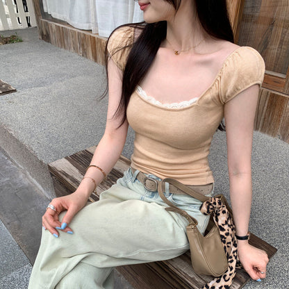 Square Neck Wool Vest T-Shirt