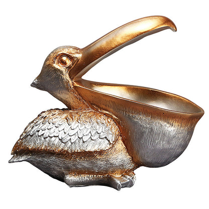 Storage of resin ornaments for pelicans with large beaks