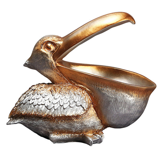 Storage of resin ornaments for pelicans with large beaks