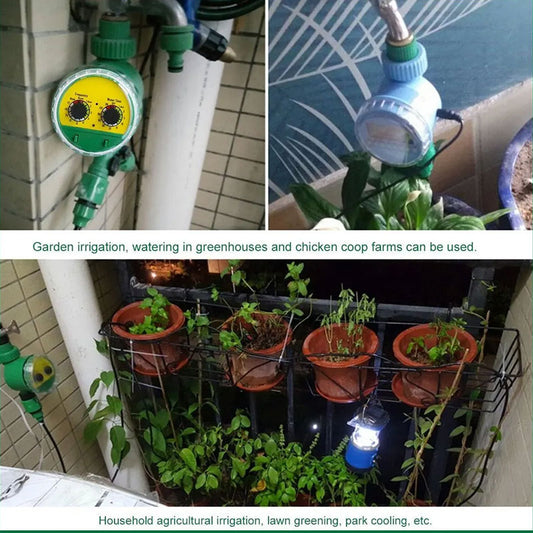 Digital Programmable Water Timer for Garden Irrigation - LCD Display, Automatic On/Off, Weatherproof Design