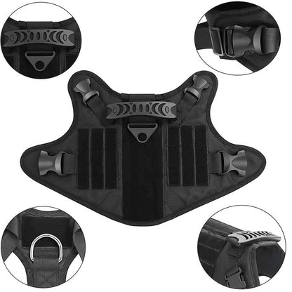 Nylon Tactical Dog Adjustable Vest Training Dog Vest Pet Training Vest with Leash