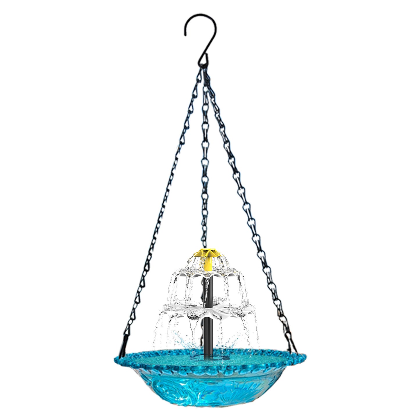 Solar Cascade Hanging Bird Bath Fountain
