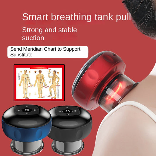 Massage Electric Gua Sha Device for Meridian Detox, Breathable Heating, Home Use Full Body Meridian Brush and Cupping Therapy