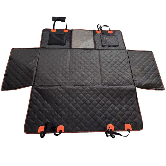 Dog Car Hammock Seat Cover, Waterproof 600D Oxford Fabric Pet Seat Protector for Back Seat, Scratch Proof & Anti-Slip
