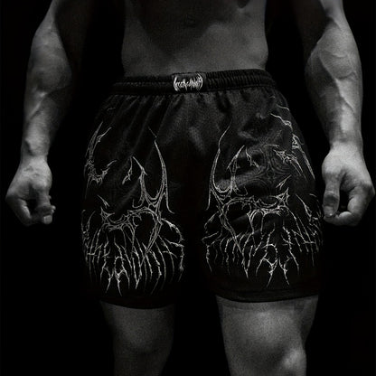 Fitness Fashion Mesh Muscle Workout Shorts for Men, Quick-Dry Breathable Lightweight Beach Summer Style