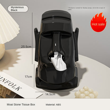 Creative Gypsum Tissue Box Multi-functional Living Room Entryway Easter Statue Bedroom Desk Headphone Stand