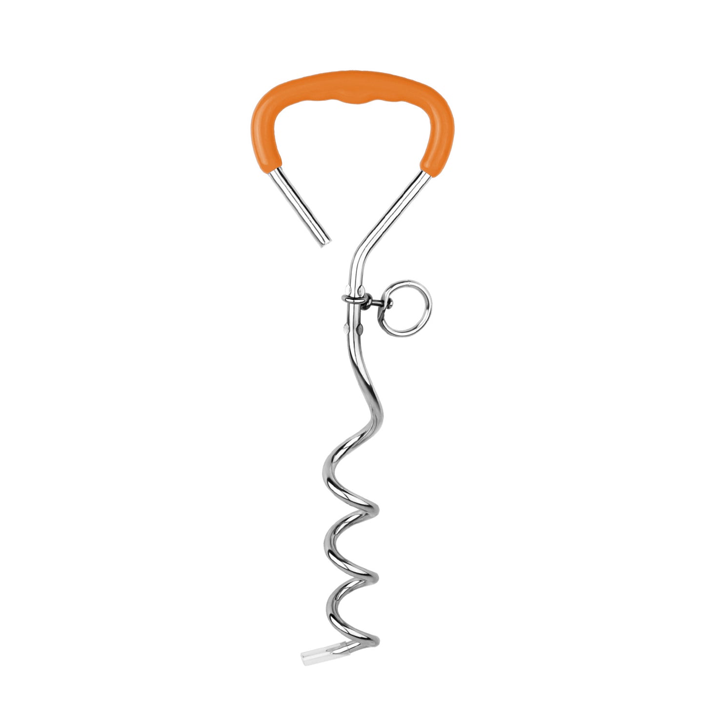 Outdoor Pet Supplies Dog Stake Chrome Plated Spiral Ground Anchor Dog Tether Factory Direct Stock