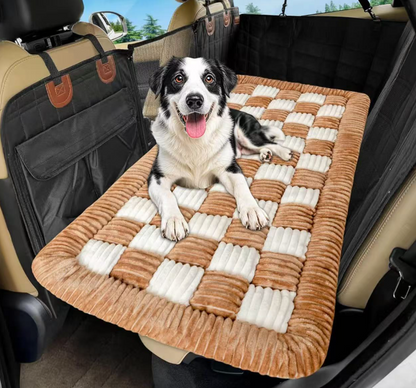 Sleeping Car Mat Pet Thickened Seat Pad Car Back Seat Checkered Dog Bed In Stock Factory Wholesale