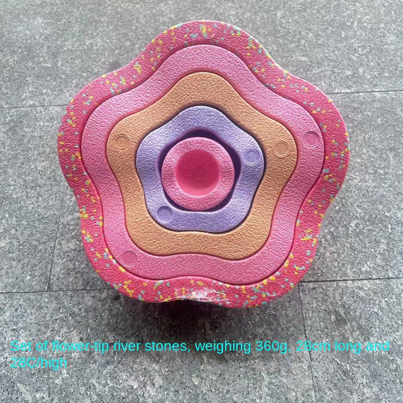 Stacking River Stones Flower Stepping Stones Kindergarten Sensory Integration Balance Training Light-Up Bridge Step Stones