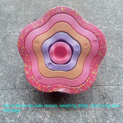 Stacking River Stones Flower Stepping Stones Kindergarten Sensory Integration Balance Training Light-Up Bridge Step Stones