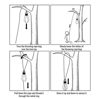 210G PVC Tree Climbing Rope Bag, Arborist Weighted Bag for Caving, Rock Climbing & Rope Deployment