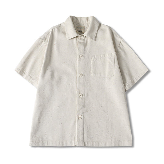 Short Sleeve Shirt with Patch Pocket Design