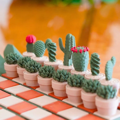 CactiChess - Roll-Up Cactus Chess Set Cactus Chess Game