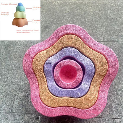 Stacking River Stones Flower Stepping Stones Kindergarten Sensory Integration Balance Training Light-Up Bridge Step Stones