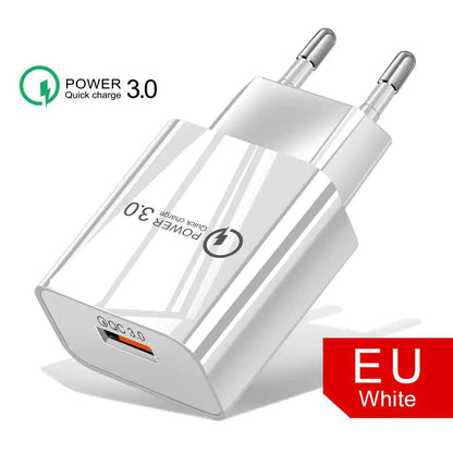 18W3A Fast Charger QC 3.0 USB Charger