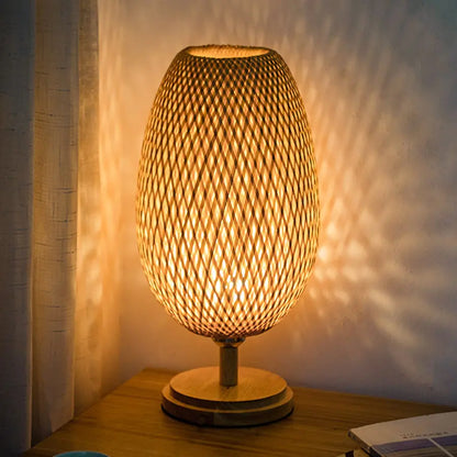 Handmade Bamboo Rattan Table Lamp