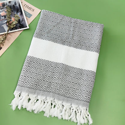 Turkish Beach Towel Striped Fringe Quick-Dry Large Size Cotton Bath Towel Multiple Styles Wholesale