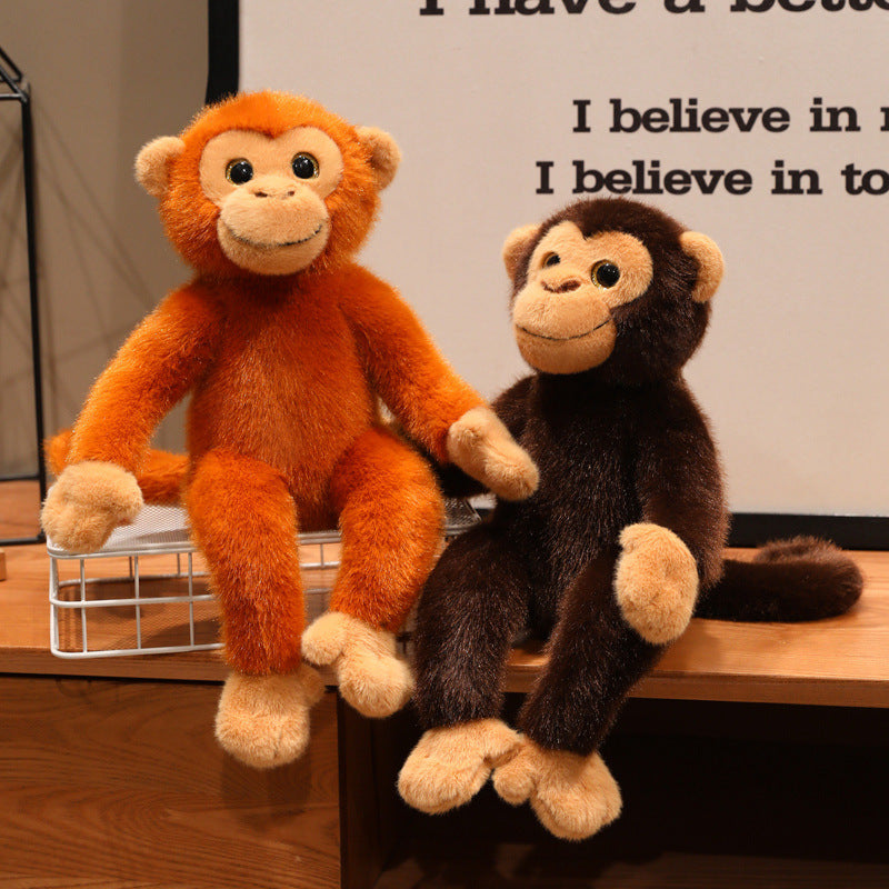 Fuzzy Plush Toy Wholesale Gorilla Stuffed Animal Long-Armed Monkey Rainforest Monkey Doll Trendy Golden Monkey Stuffed Toy