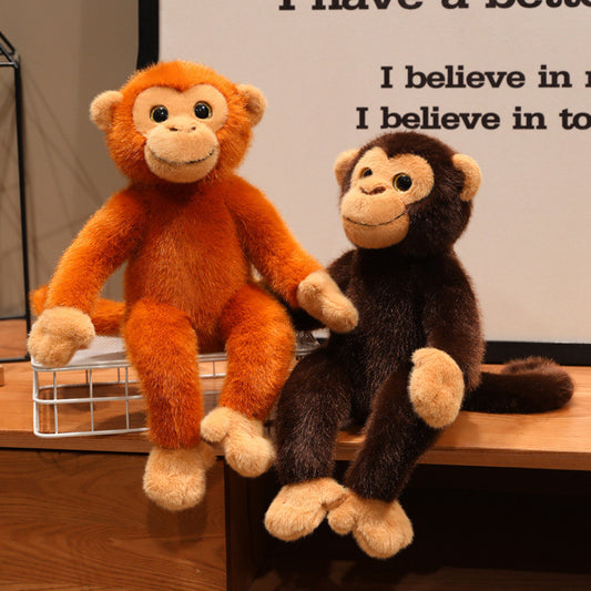 Fuzzy Plush Toy Wholesale Gorilla Stuffed Animal Long-Armed Monkey Rainforest Monkey Doll Trendy Golden Monkey Stuffed Toy