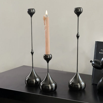 Portavelas A69, Silver Metal Candelabra, Romantic Art Table Decor for Home, Dining, Wedding Photo Prop