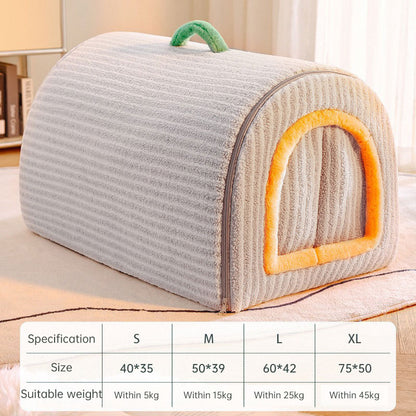 Multifunctional Pet House: Heated Winter Tent Bed for Cats & Large Dogs with Storage Drawers & Washable Cushion