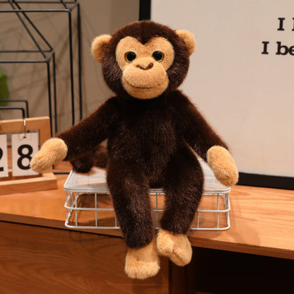 Fuzzy Plush Toy Wholesale Gorilla Stuffed Animal Long-Armed Monkey Rainforest Monkey Doll Trendy Golden Monkey Stuffed Toy