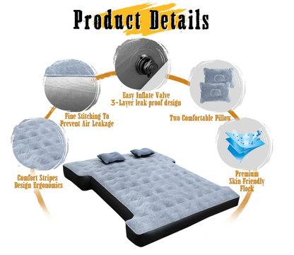 Umbratuo inflatable mattress is suitable for medium-sized short truck lathes ranging from 6-6.6 feet (approximately 1.8-2.0 mete
