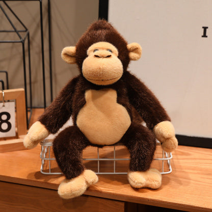 Fuzzy Plush Toy Wholesale Gorilla Stuffed Animal Long-Armed Monkey Rainforest Monkey Doll Trendy Golden Monkey Stuffed Toy