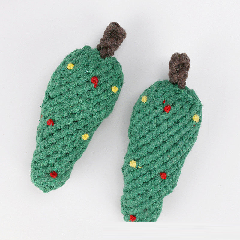 Pet Toys Christmas Series Christmas Combination Cotton Rope Toys Teeth Cleaning Teeth Grinding Dog Toys
