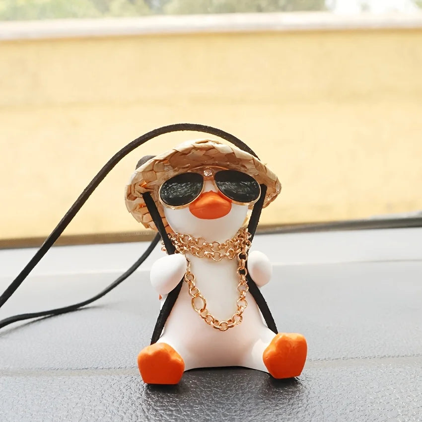 Car Pendant Cute Anime Little Duck Swing