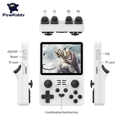 POWKIDDY New RGB20S Handheld Game Console Retro Open Source System RK3326 3.5-Inch 4:3 IPS Screen Children&#39;s Gifts