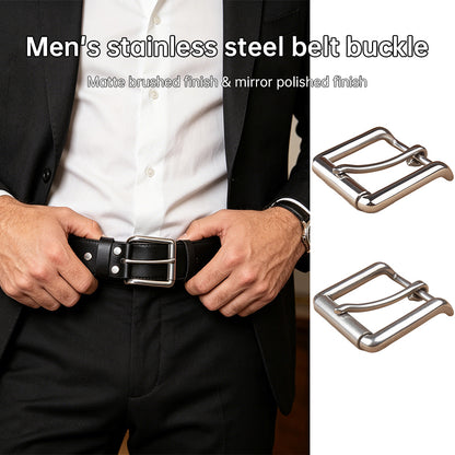 Durable 304 Stainless Steel Belt Buckle, Men's Heavy Duty Metal Belt Clasp
