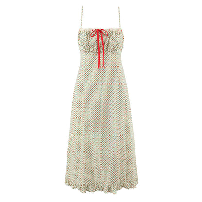 Floral camisole skirt long skirt