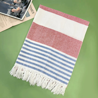 Turkish Beach Towel Striped Fringe Quick-Dry Large Size Cotton Bath Towel Multiple Styles Wholesale