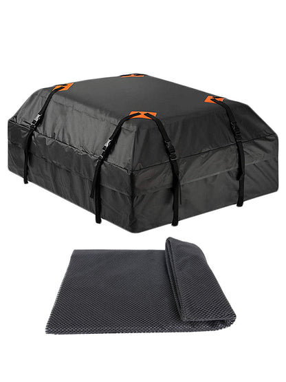 Car Roof Bag 420D Reinforced Oxford Fabric Waterproof Sun Protection Camping Outdoor Luggage Storage Bag