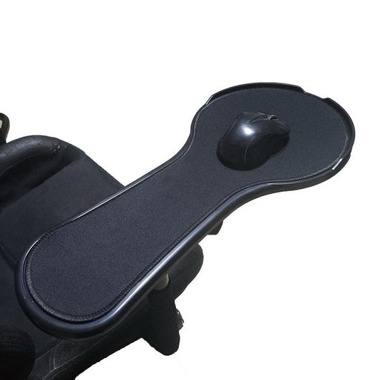 Larger Computer Arm Rest Support with Mouse Barrier and Wrist Pad, Suitable for Most Chair Arms