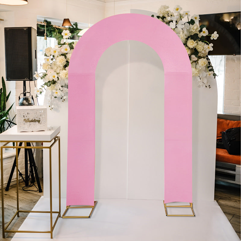 High Elasticity U-Shape Arch Backdrop Cover, Stretchable Open Frame Set for Birthday Baby Shower Wedding Decor