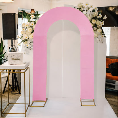High Elasticity U-Shape Arch Backdrop Cover, Stretchable Open Frame Set for Birthday Baby Shower Wedding Decor