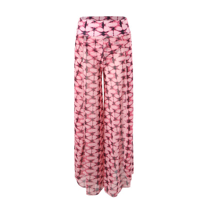 New Style Bikini Three-Piece Set Mesh Printed Long Pants Swimwear Factory Direct Wholesale