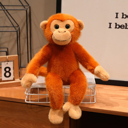 Fuzzy Plush Toy Wholesale Gorilla Stuffed Animal Long-Armed Monkey Rainforest Monkey Doll Trendy Golden Monkey Stuffed Toy