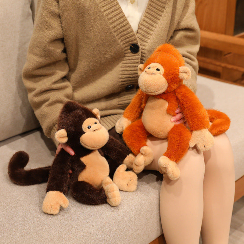 Fuzzy Plush Toy Wholesale Gorilla Stuffed Animal Long-Armed Monkey Rainforest Monkey Doll Trendy Golden Monkey Stuffed Toy