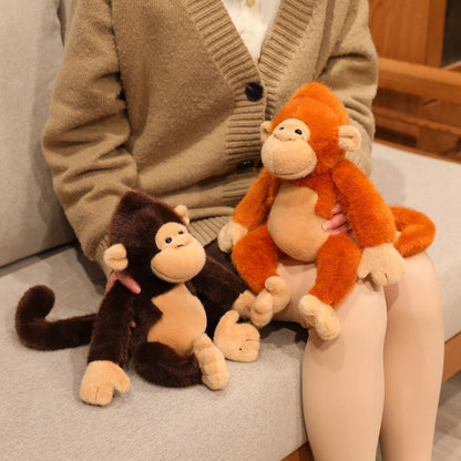 Fuzzy Plush Toy Wholesale Gorilla Stuffed Animal Long-Armed Monkey Rainforest Monkey Doll Trendy Golden Monkey Stuffed Toy