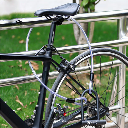 Bicycle cable lock steel cable lock U-shaped lock set