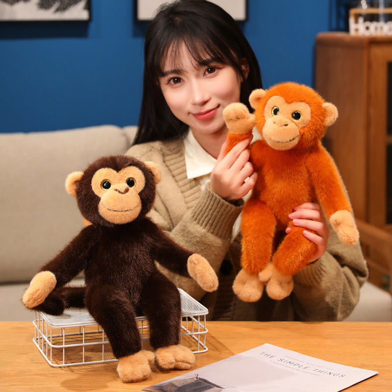 Fuzzy Plush Toy Wholesale Gorilla Stuffed Animal Long-Armed Monkey Rainforest Monkey Doll Trendy Golden Monkey Stuffed Toy