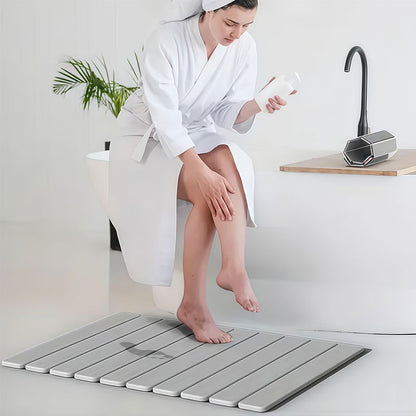 40x60cm Diatomite Bath Mat - Quick-Dry, High-Absorbent & Non-Slip Bathroom Rug, Hygienic & Foldable Bath Mat for Home