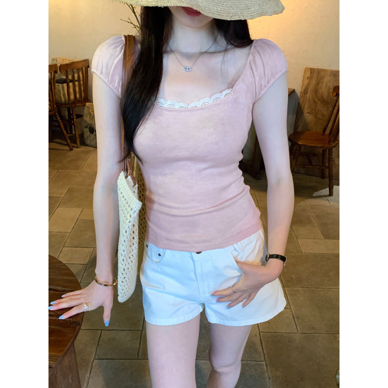 Square Neck Wool Vest T-Shirt