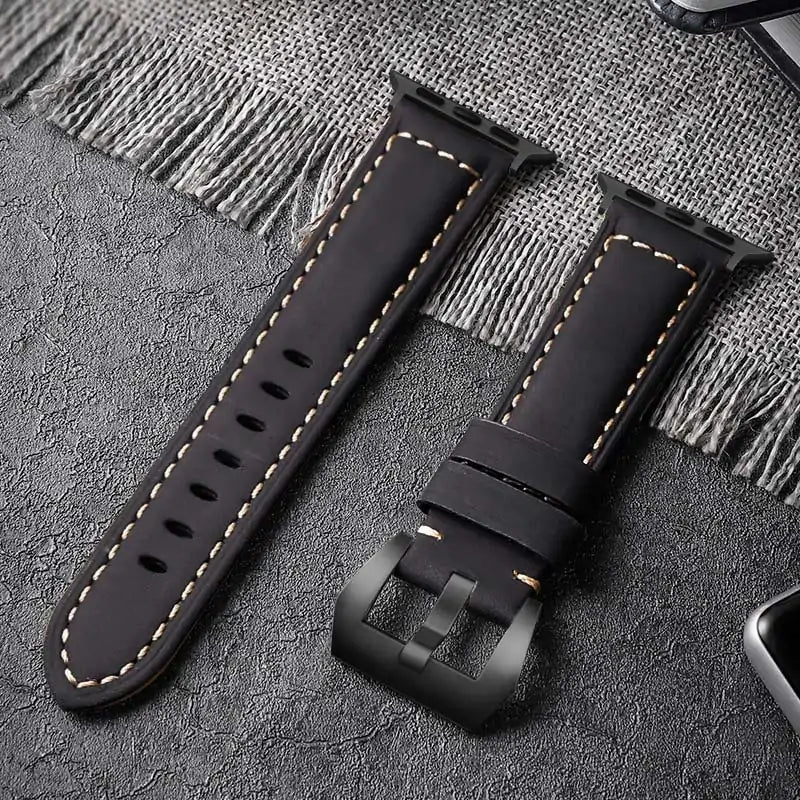 Handmade Crazy Cowhide Apple Watch Watchband