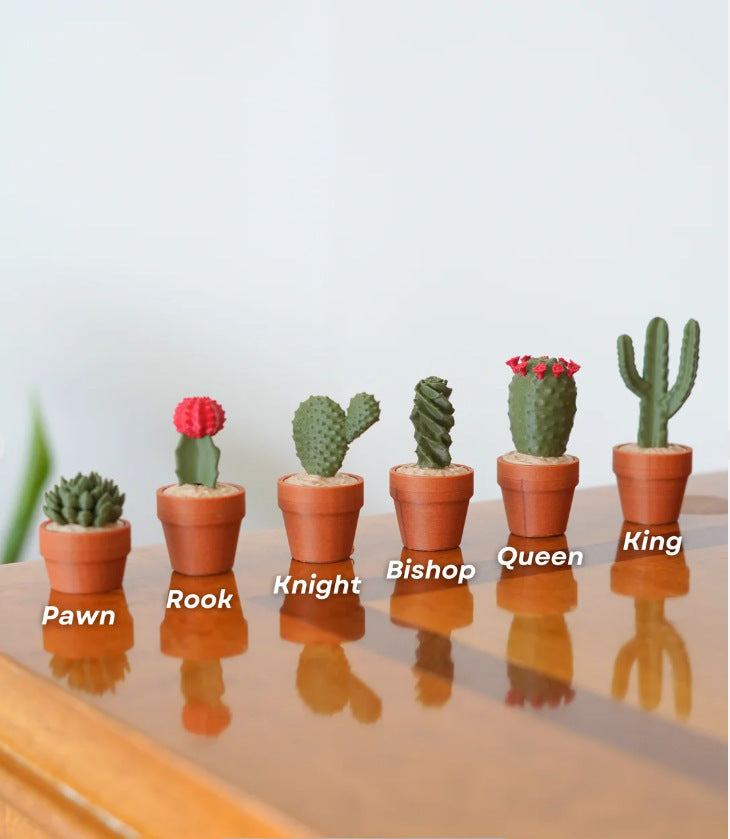 CactiChess - Roll-Up Cactus Chess Set Cactus Chess Game