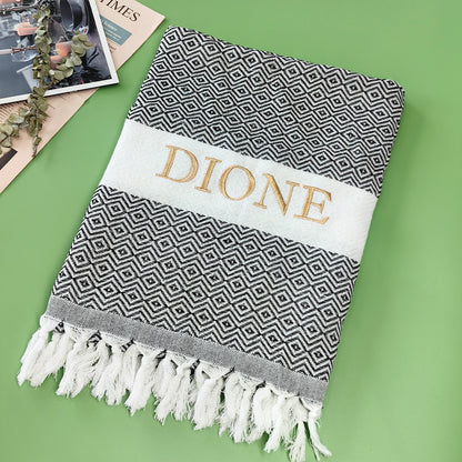 Turkish Beach Towel Striped Fringe Quick-Dry Large Size Cotton Bath Towel Multiple Styles Wholesale