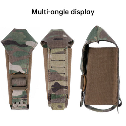 Tactical MOLLE Grenade/Magazine Pouch - Elastic & Fixed Straps for Outdoor/Airsoft Use